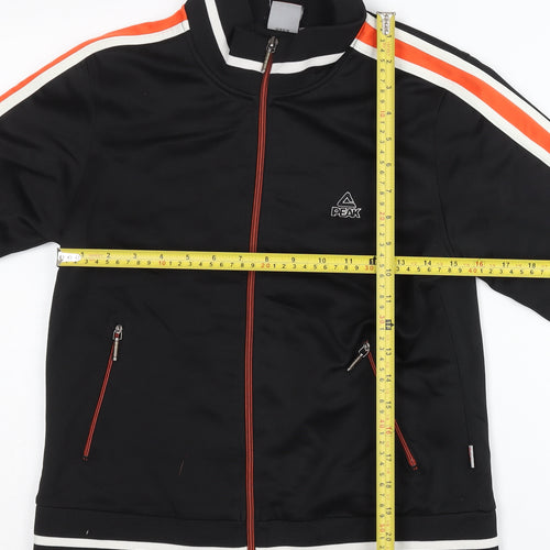 PEAK Womens Black XS Track Jacket Full Zip Colourblock Sportswear