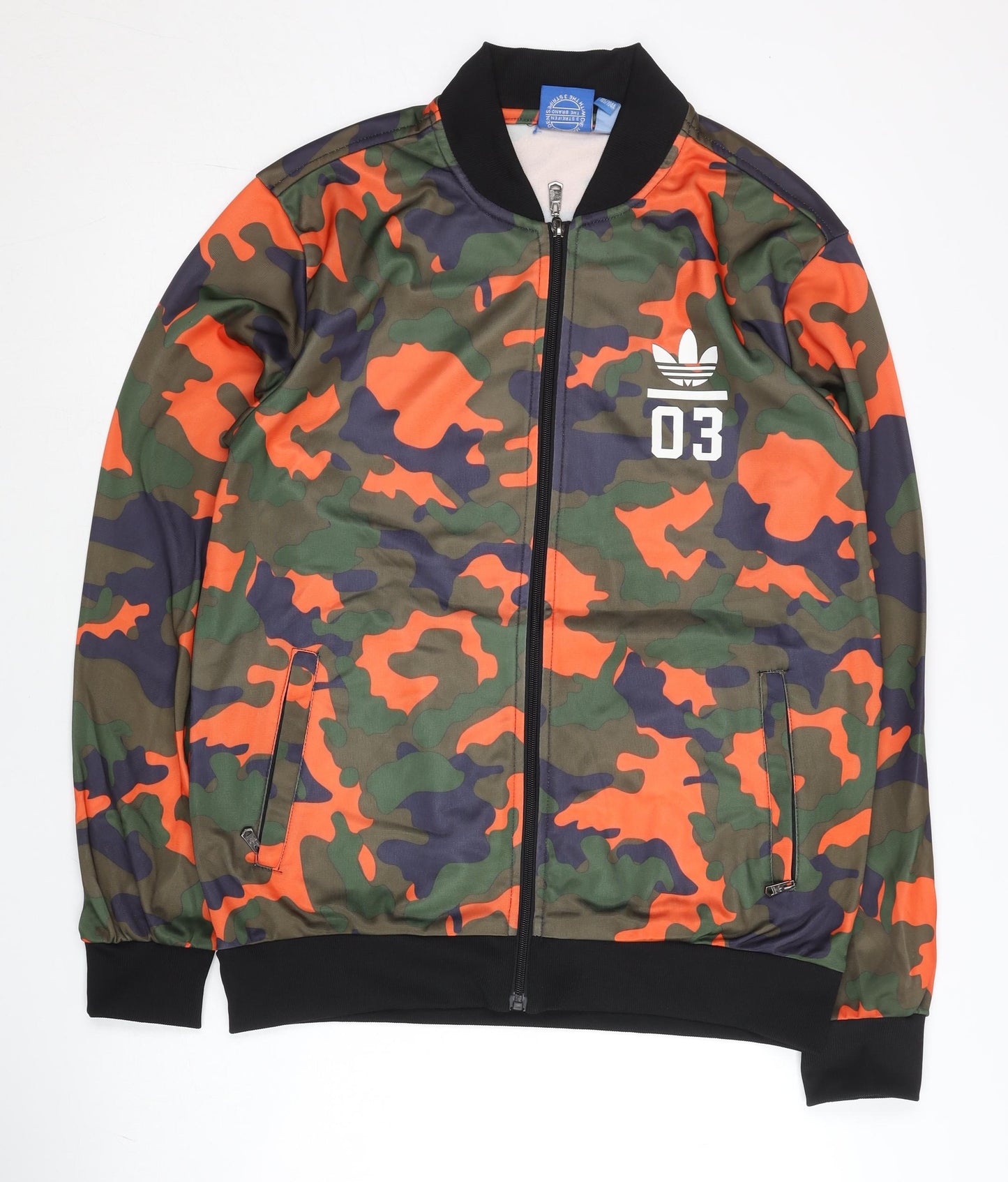 Adidas Men’s Multicoloured Camouflage Track Jacket L Full Zip