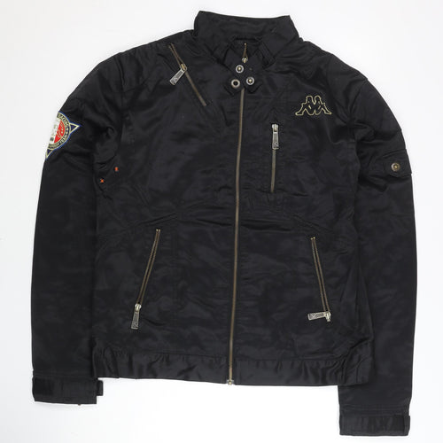 Kappa Women's Black M Motorcycle Jacket Cotton Blend Casual