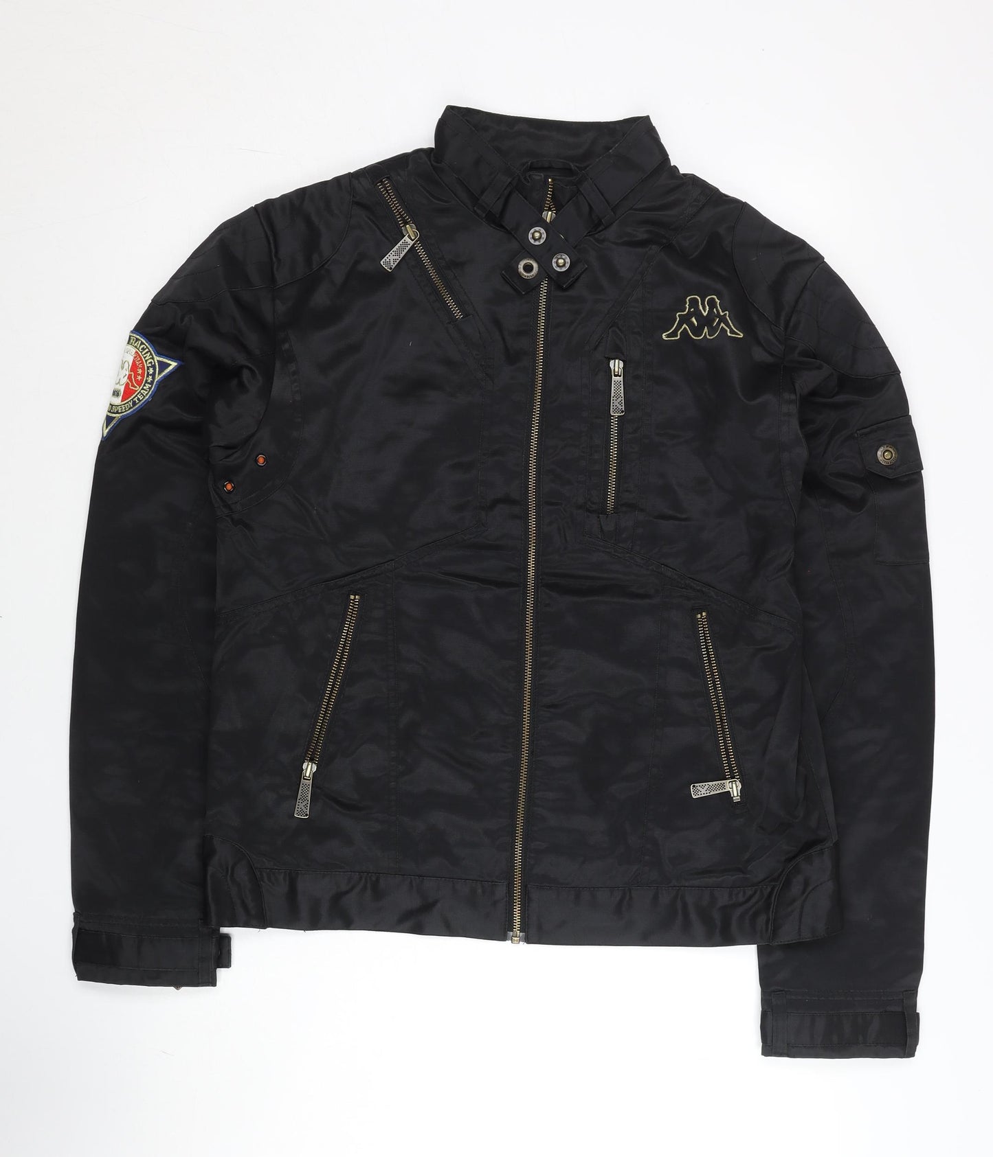 Kappa Women's Black M Motorcycle Jacket Cotton Blend Casual