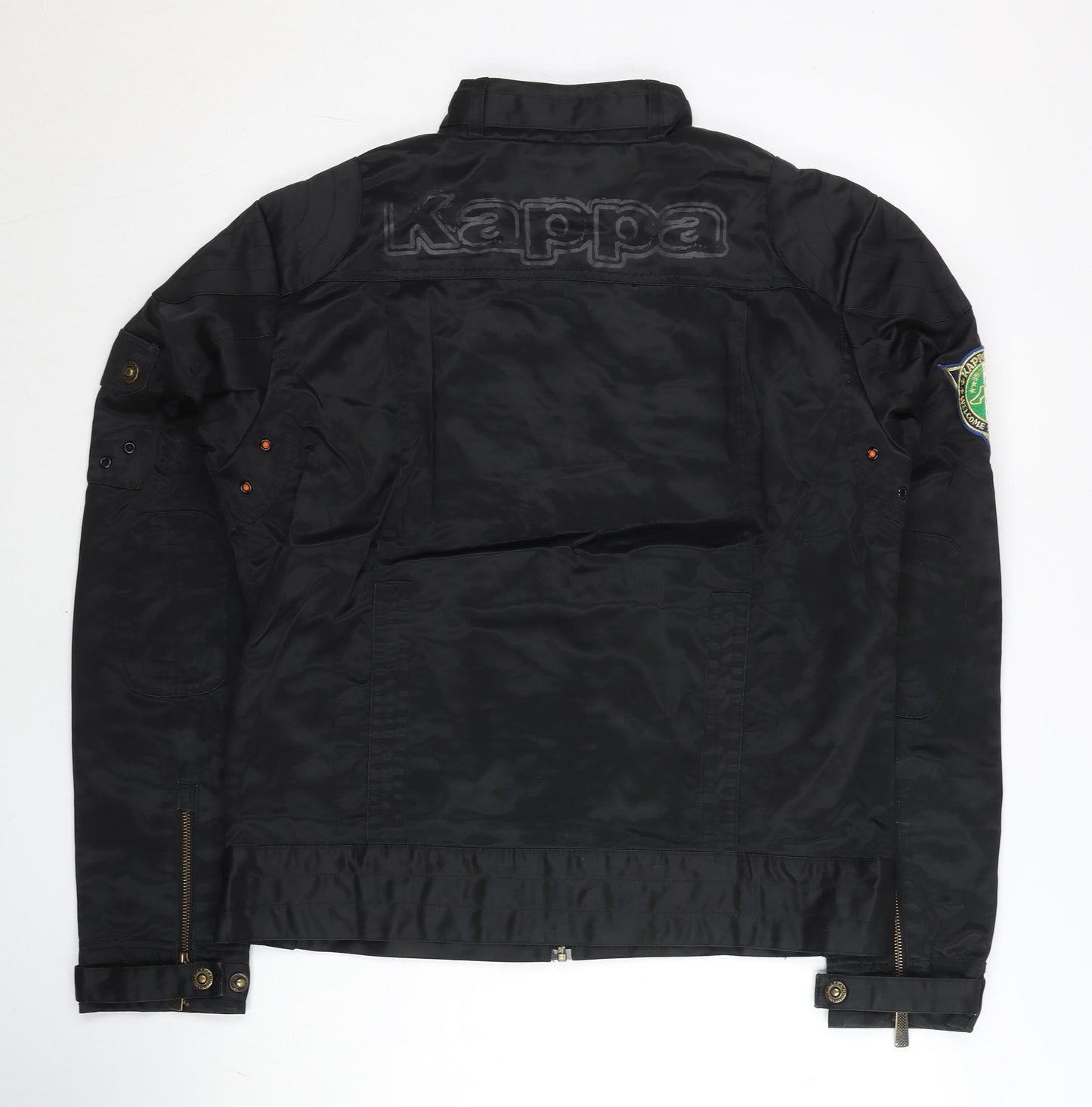 Kappa Women's Black M Motorcycle Jacket Cotton Blend Casual