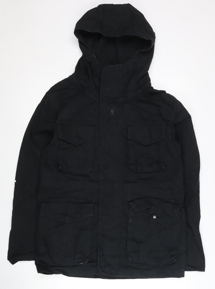 Converse Men’s Black XS Parka Jacket Hooded Mid-Length Outdoor