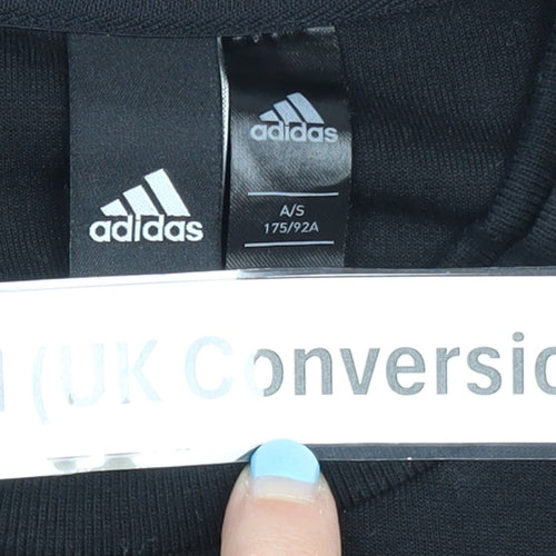 Adidas Men's Black M Pullover Sweatshirt with Side Zip
