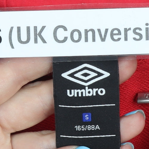 Umbro Men’s Red Pullover Hoodie XS Regular Fit Sports Jersey