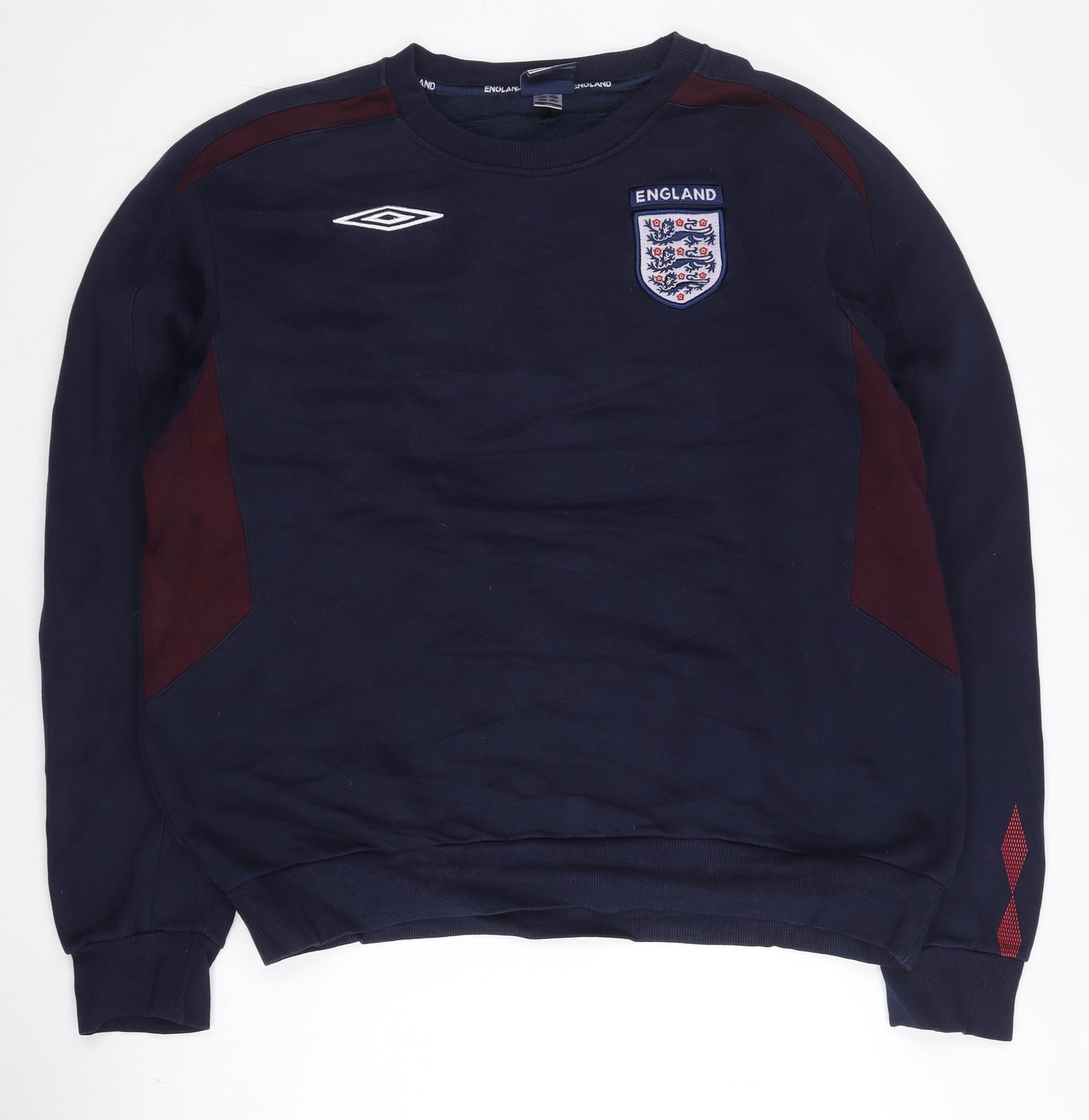 Umbro England Mens XL Navy Pullover Sweatshirt Vintage Football Crew Neck