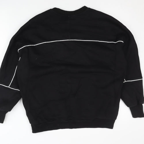 Champion Women's Black Small Pullover Sweatshirt Long Sleeve Logo