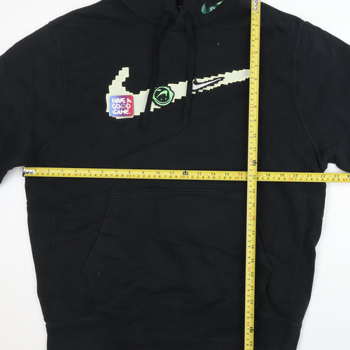Nike Men's Black L Pullover Hoodie Graphic Print Sportswear