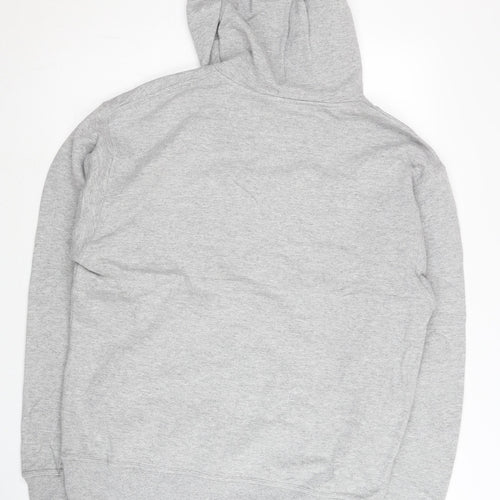 Champion Men's Grey Pullover Hoodie M Logo Fleece Kangaroo Pocket
