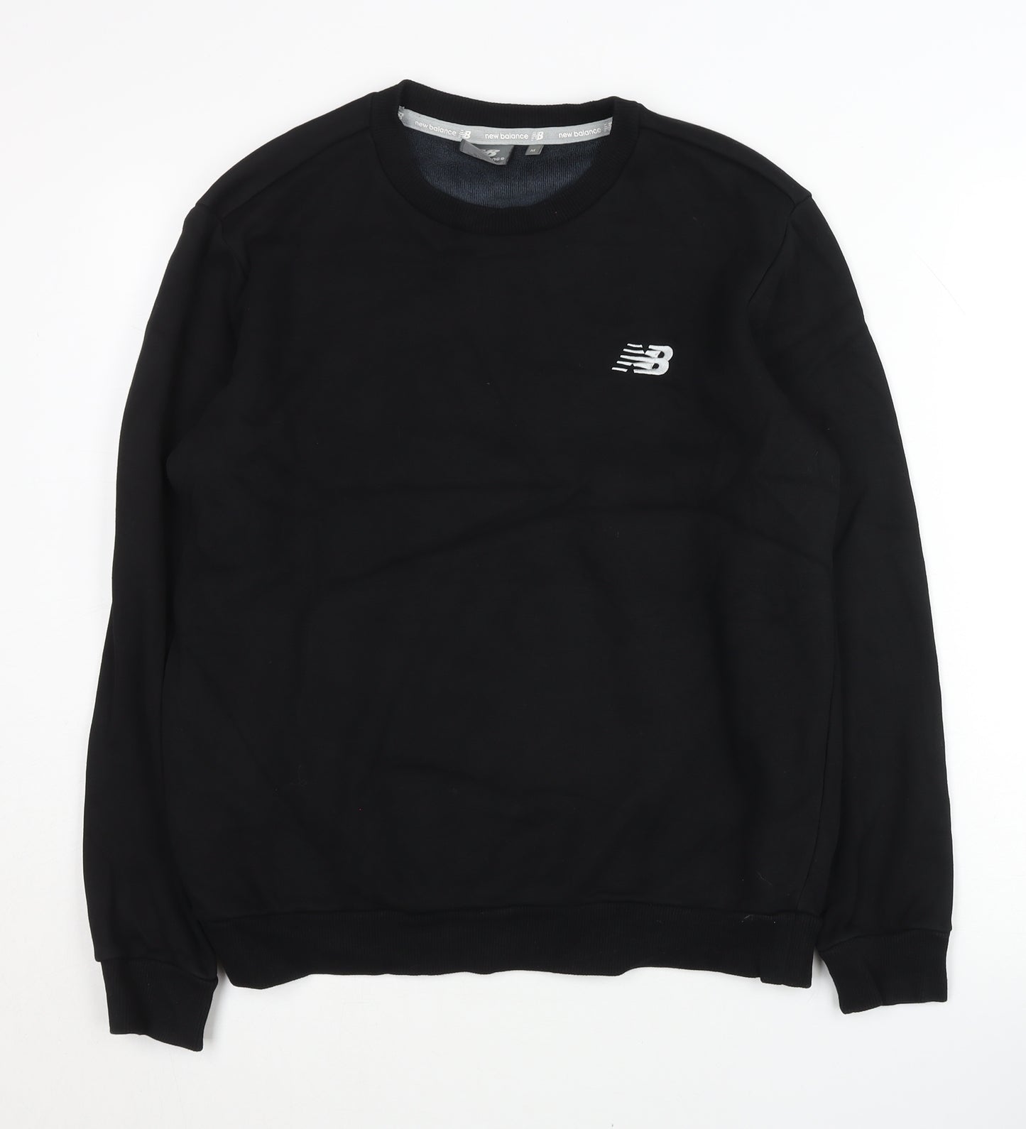 New Balance Men's Black M Pullover Sweatshirt Crew Neck Graphic