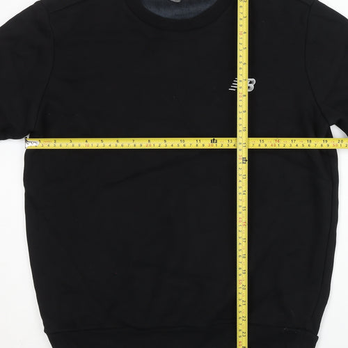 New Balance Men's Black M Pullover Sweatshirt Crew Neck Graphic