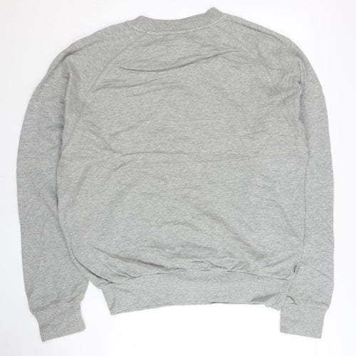 New Balance Men's Grey Small Pullover Sweatshirt Logo Sportswear
