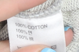 New Balance Men's Grey Small Pullover Sweatshirt Logo Sportswear