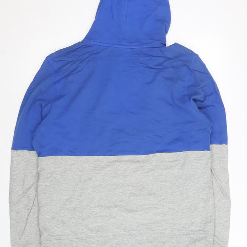 Adidas Neo Men’s Blue Grey Pullover Hoodie L Sports Graphic