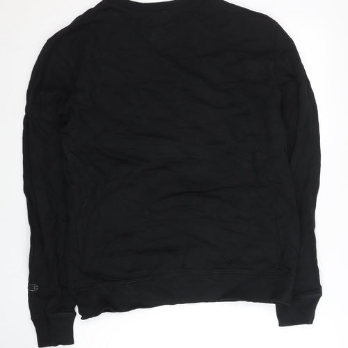 Champion Men's Black XL Pullover Sweatshirt Crew Neck Logo Jersey