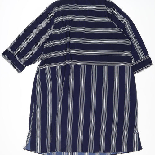 LIVE FOR THE WEEKEND Women’s Blue Striped Shirt Dress Size 22