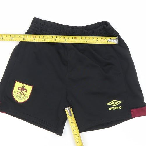 Umbro Boys Black Football Shorts 2-3 Years Athletic Elastic Waist
