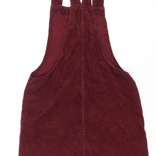 Denim Co. Women’s Burgundy Corduroy Pinafore Dress Size 6