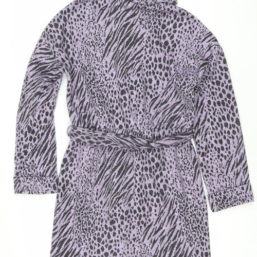 River Island Women’s Purple Animal Print Wrap Dress Size 8