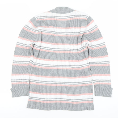 Papaya Women’s Multicoloured Stripe V-Neck Pullover Jumper Size 12