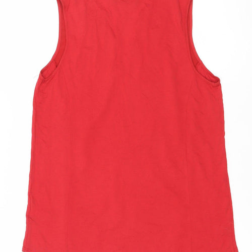 Next Womens Red Sleeveless Collared Blouse Size 10 Regular Fit