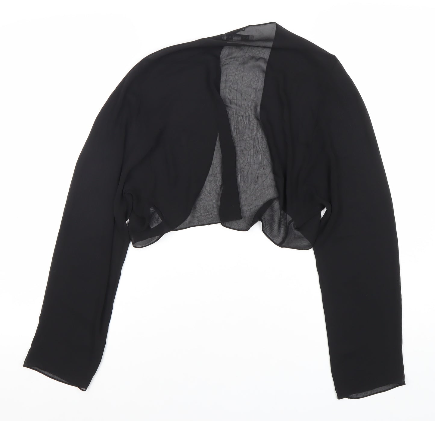 Gina Bacconi Womens Black Chiffon Bolero Jacket Size 14