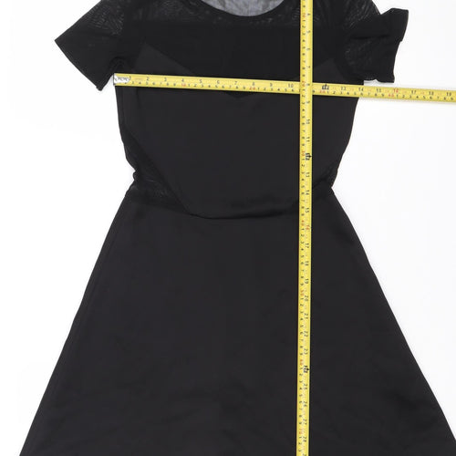 H&M Women’s Black Size 8 Fit & Flare Mesh Party Dress