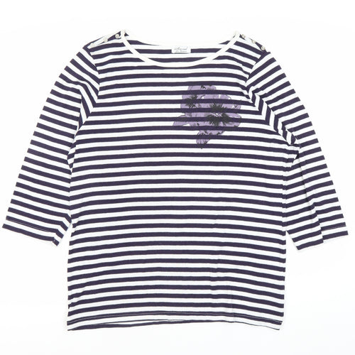 Special Collection Women’s Blue Striped Nautical T-Shirt Size 16