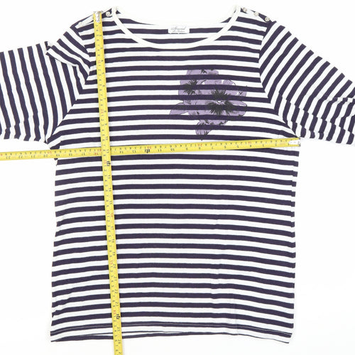 Special Collection Women’s Blue Striped Nautical T-Shirt Size 16