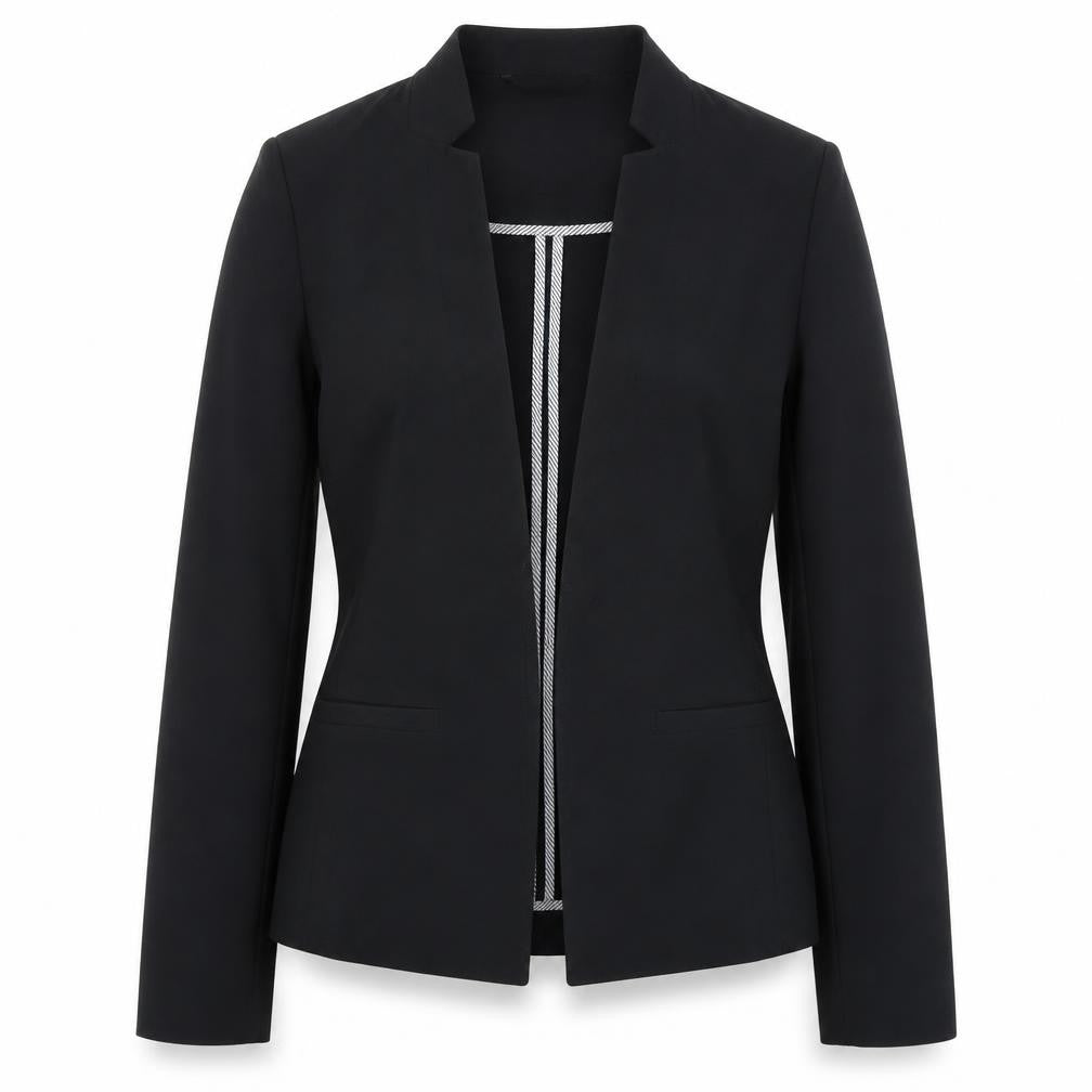 Front view of Marks & Spencer Women’s Black Blazer, size UK 10, Regular Fit