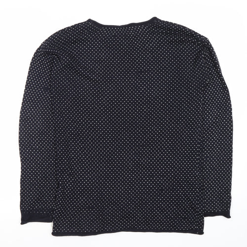 H&M Women’s Blue Crew Neck Long Sleeve Pullover Jumper Size 8