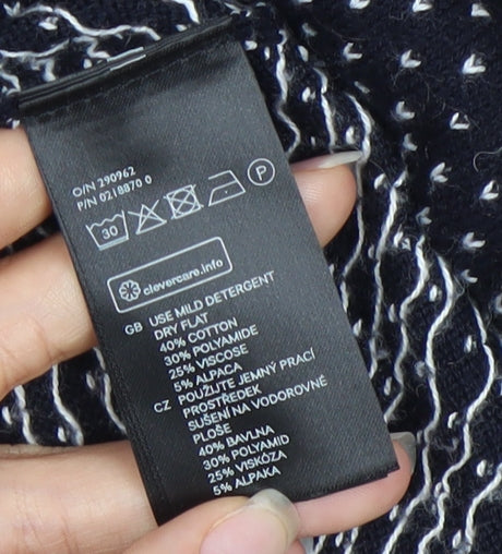 H&M Women’s Blue Crew Neck Long Sleeve Pullover Jumper Size 8