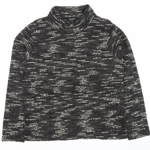Baukjen Womens Black Mock Neck Pullover Jumper Size M Knit Long Sleeve