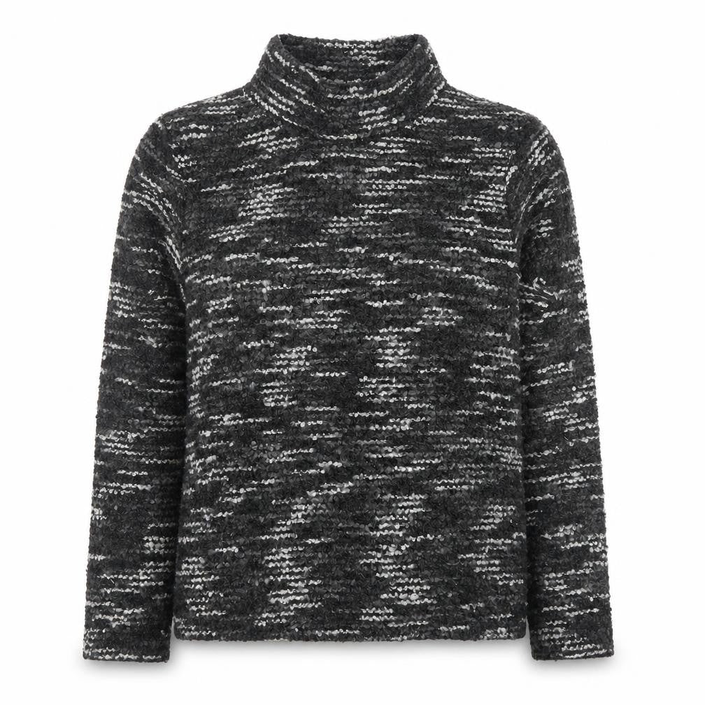 Baukjen Womens Black Mock Neck Pullover Jumper Size M Knit Long Sleeve