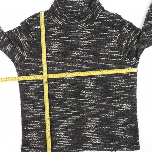 Baukjen Womens Black Mock Neck Pullover Jumper Size M Knit Long Sleeve