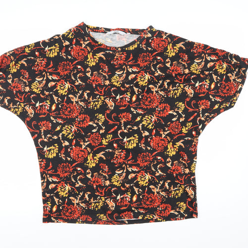ISLE Essentials Women's Multicoloured Floral Cotton T-Shirt S
