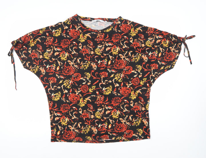 ISLE Essentials Women's Multicoloured Floral Cotton T-Shirt S