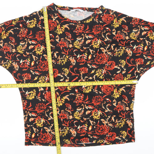 ISLE Essentials Women's Multicoloured Floral Cotton T-Shirt S
