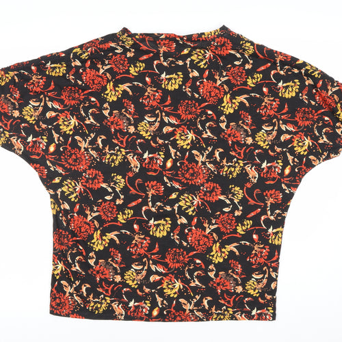 ISLE Essentials Women's Multicoloured Floral Cotton T-Shirt S