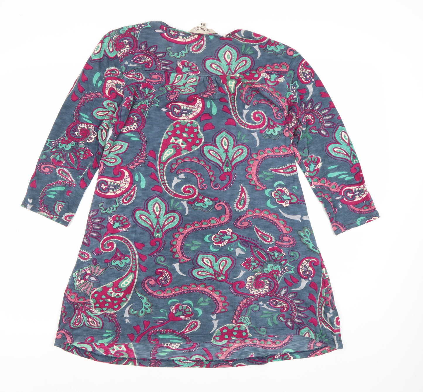 Nomads Women’s Multicoloured Paisley Tunic Top Size 12 Cotton