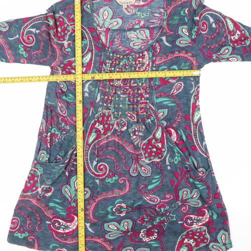 Nomads Women’s Multicoloured Paisley Tunic Top Size 12 Cotton