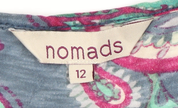 Nomads Women’s Multicoloured Paisley Tunic Top Size 12 Cotton