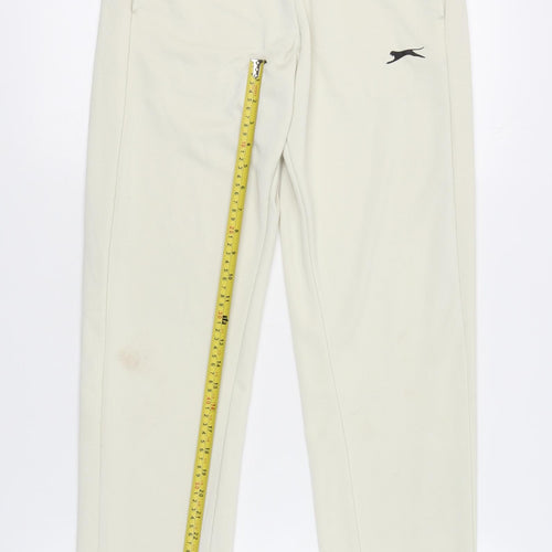 Slazenger Men’s Ivory S Jogger Trousers Polyester Sportswear