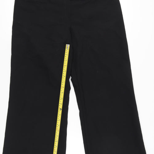 E-vie Collection Women's Black Size 14 Straight Leg Trousers