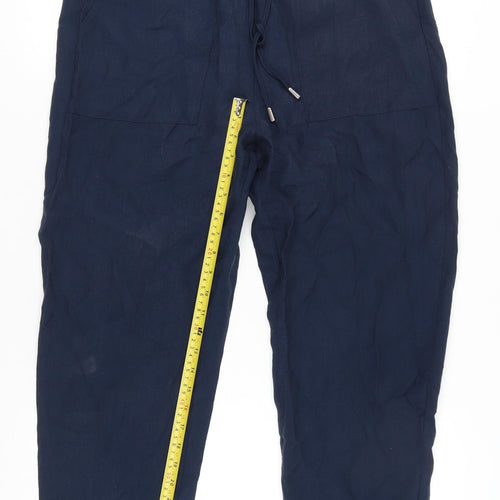 Marks and Spencer Womens Blue Size 14 Tapered Jogger Trousers