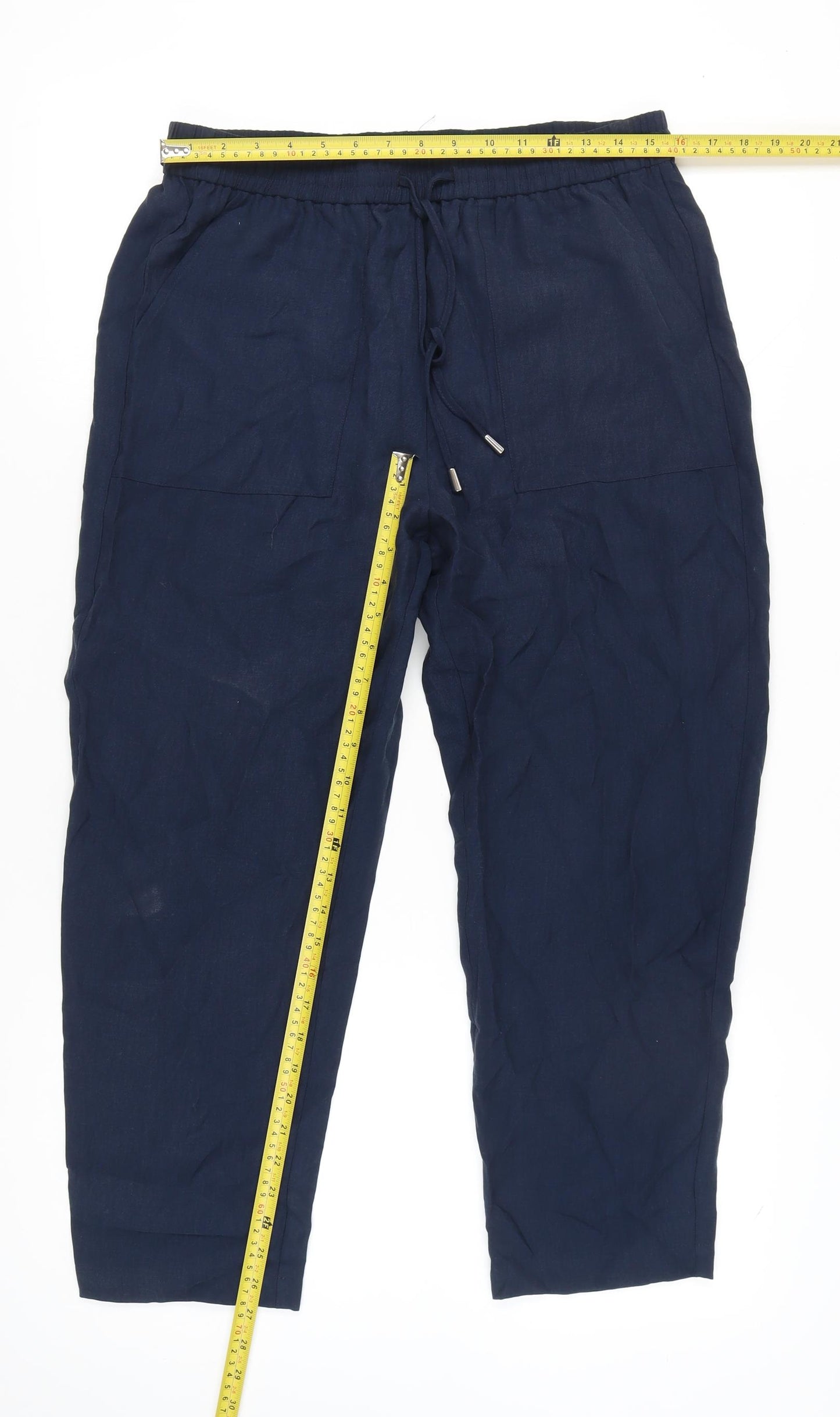 Marks and Spencer Womens Blue Size 14 Tapered Jogger Trousers