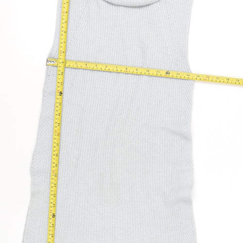 Jigsaw Women’s Grey Roll Neck Sleeveless Knit Jumper Vest XS