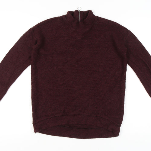 Next Women's Red Mock Neck Long Sleeve Jumper Size 6