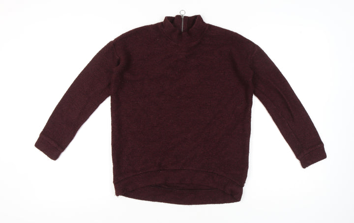 Next Women's Red Mock Neck Long Sleeve Jumper Size 6