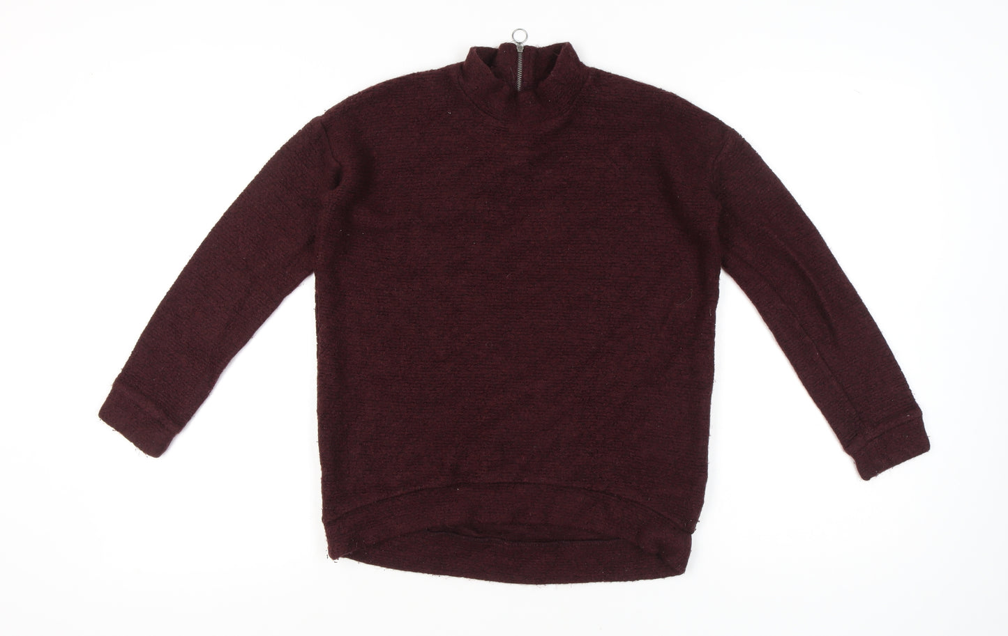 Next Women's Red Mock Neck Long Sleeve Jumper Size 6