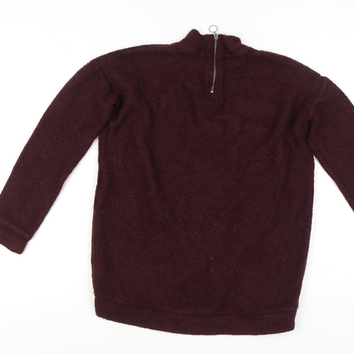 Next Women's Red Mock Neck Long Sleeve Jumper Size 6
